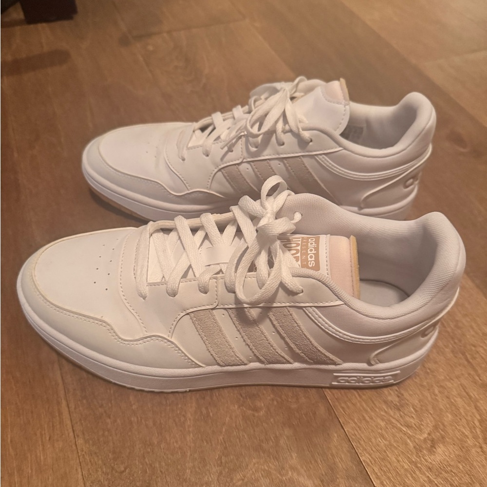 Adidas Classic White and Beige Sneakers